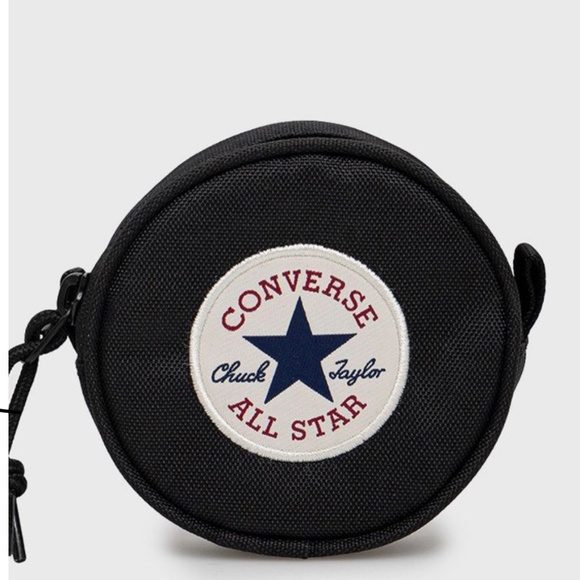 Converse Utility Pouch Bag Unisex Zip Logo White Black 10023842-A01 - Picture 2 of 6